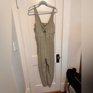 Abercrombie Green Floral Jumpsuit